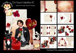 Im Yours Valentine 2 Shaped Card and Envelope Kit.