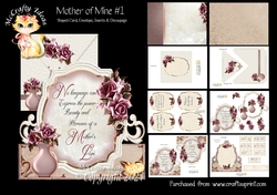 Mother of Mine #1 Shaped Card and Envelope Kit.