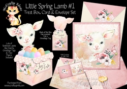 Little Spring Lamb #1 Treat Box, Card & Envelope Kit