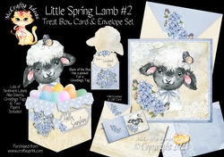 Little Spring Lamb #2 Treat Box, Card & Envelope Kit