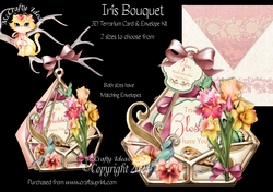 Iris Bouquet 3d Terrarium Cards & Envelopes Kit