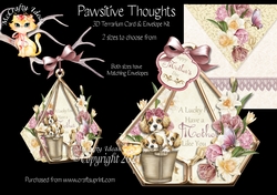 Pawsitive Thoughts 3d Terrarium Cards & Envelopes Kit