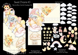 Sweet Dreams #3 Pop Up Box Card & Envelope Kit.