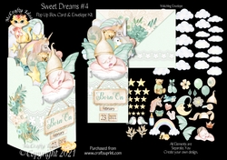 Sweet Dreams #4 Pop Up Box Card & Envelope Kit.