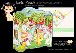 Easter Parade Shape the Scene 3D Card and Envelope Kit.