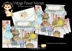 Vintage Flower Market - Side Stepper Card and Envelope Kit