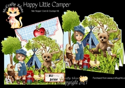 Happy Little Camper - Side Stepper Card and Envelope Kit