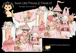 Sweet Little Princess & Friends #1 - Side Stepper Card and Envelope Kit