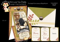 We Love You Daddy - Upright Z-fold Card Mini Kit