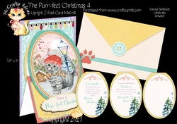 The Purr-fect Christmas 4 - Upright Z-fold Card Mini Kit