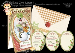 Rustic Chris-Mouse 4 - Upright Z-fold Card Mini Kit