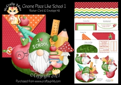 Gnome Place Like School 1 Rocker Card Mini Kit