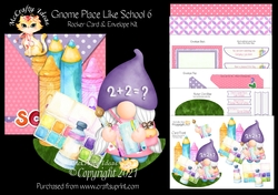 Gnome Place Like School 6 Rocker Card Mini Kit