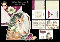 Winter Evergreen 3 Shaped Card and Envelope Kit
