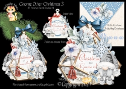 Gnome Other Christmas 3 3d Terrarium Cards & Envelopes Kit