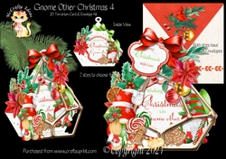 Gnome Other Christmas 4 3d Terrarium Cards & Envelopes Kit