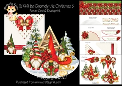 It Will be Gnomely This Christmas 6 Rocker Card Mini Kit