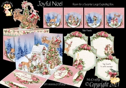 Joyful Noel Exploding Box Room for a Surprise Kit