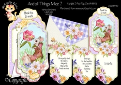 And all Things Mice 2 - Upright Z-fold Tag Card Mini Kit