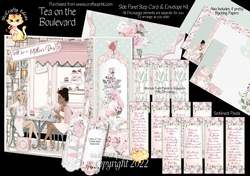 Tea on the Boulevard - Side Panel Step Card & Envelope Kit