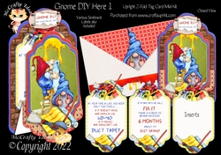 Gnome DIY Here 1 - Upright Z-fold Tag Card Mini Kit