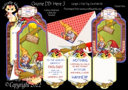 Gnome DIY Here 3 - Upright Z-fold Tag Card Mini Kit