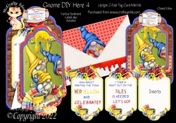 Gnome DIY Here 4 - Upright Z-fold Tag Card Mini Kit
