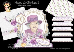 Happy & Glorious 1 Shaped 6x6 Card & Envelope Kit