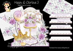 Happy & Glorious 3 Shaped 6x6 Card & Envelope Kit