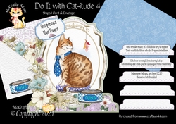 Do It with Cat-itude 4 Shaped 6x6 Card & Envelope Kit