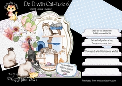 Do It with Cat-itude 6 Shaped 6x6 Card & Envelope Kit