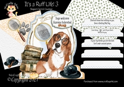 Its a Ruff Life 3 Shaped 6x6 Card & Envelope Kit