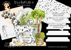 Its a Ruff Life 4 Shaped 6x6 Card & Envelope Kit