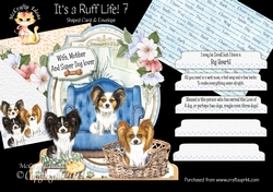 Its a Ruff Life 7  Shaped 6x6 Card & Envelope Kit