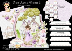Once Upon a Princess 1 Shaped 6x6 Card & Envelope Kit