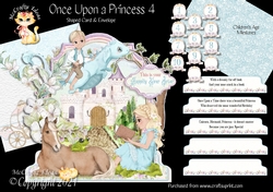Once Upon a Princess 4 Shaped 6x6 Card & Envelope Kit