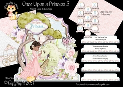Once Upon a Princess 5 Shaped 6x6 Card & Envelope Kit
