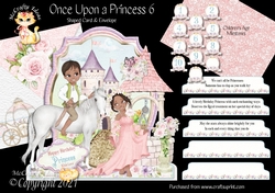 Once Upon a Princess 6 Shaped 6x6 Card & Envelope Kit
