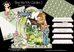Step Into My Garden 1 Shaped 6x6 Card & Envelope Kit