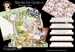 Step Into My Garden 4 Shaped 6x6 Card & Envelope Kit