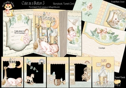 Cute as a Button 3  Storybook Pop Up Tunnel Card & Envelope Kit