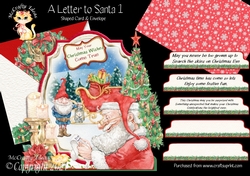 A Letter to Santa 1 Shaped 6x6 Card & Envelope Kit