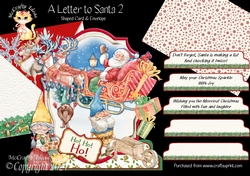 A Letter to Santa 2 Shaped 6x6 Card & Envelope Kit