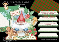 Elf & Safety at Work 1 Shaped 6x6 Card & Envelope Kit