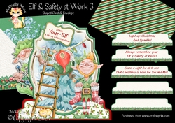 Elf & Safety at Work 3 Shaped 6x6 Card & Envelope Kit
