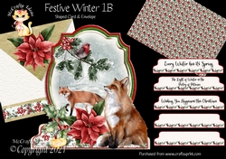 Festive Winter 1B Shaped 6x6 Card & Envelope Kit
