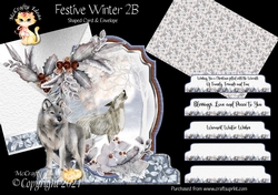 Festive Winter 2B Shaped 6x6 Card & Envelope Kit