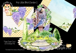 My Little Bird Garden 1 Triple Easel Card Kit