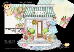 Vintage Flower Market 1 Triple Easel Card Kit