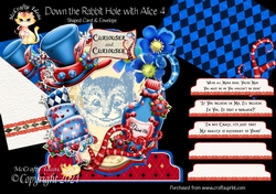 Down the Rabbit Hole with Alice 4 Shaped 6x6 Card & Envelope Kit